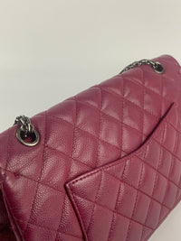 2.55 Classic Large Reissue 227 Plum Caviar Flap Bag RHW