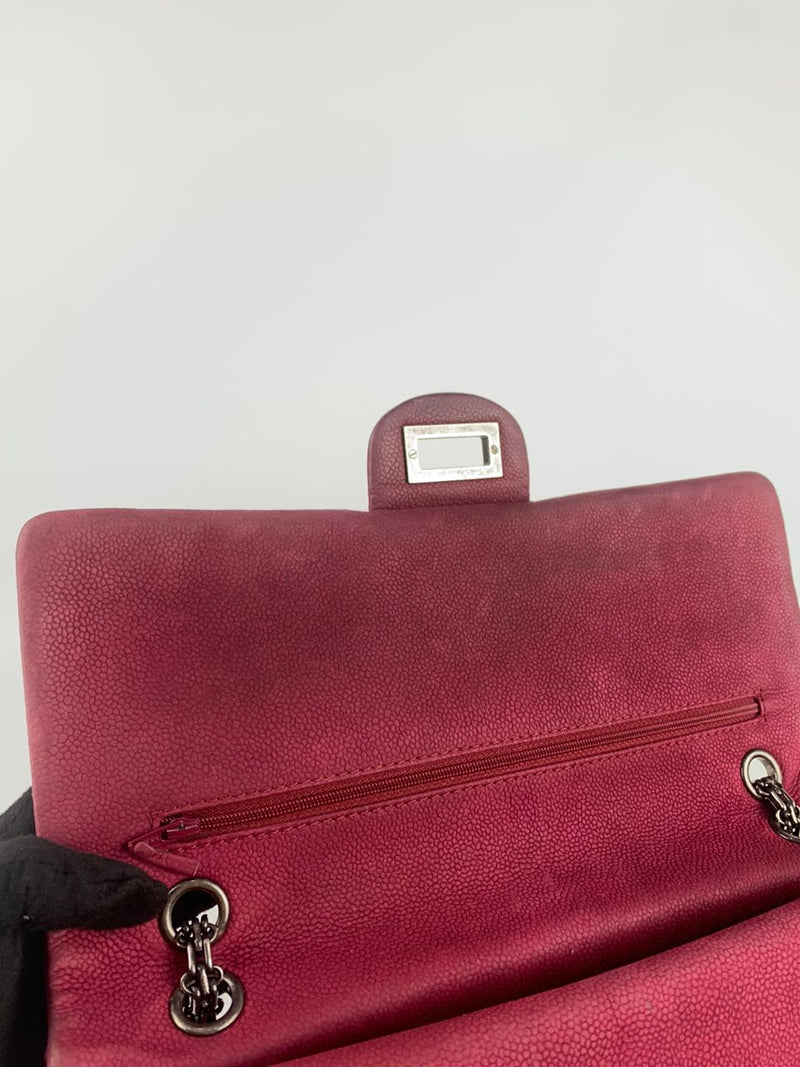 2.55 Classic Large Reissue 227 Plum Caviar Flap Bag RHW