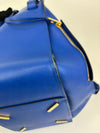 Compact Hammock Bag Blue Satin Calfskin&nbsp;