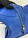 Compact Hammock Bag Blue Satin Calfskin&nbsp;