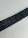 414516 Double G Navy Leather Belt&nbsp;