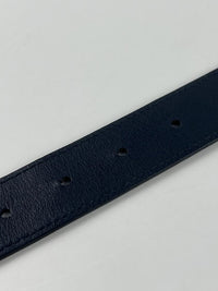 414516 Double G Navy Leather Belt&nbsp;