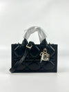 Mini Dior Book Tote Black Macrocannage Calfskin