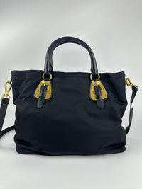 BN1902 Black Tessuto Soft Calfskin Shopping Tote