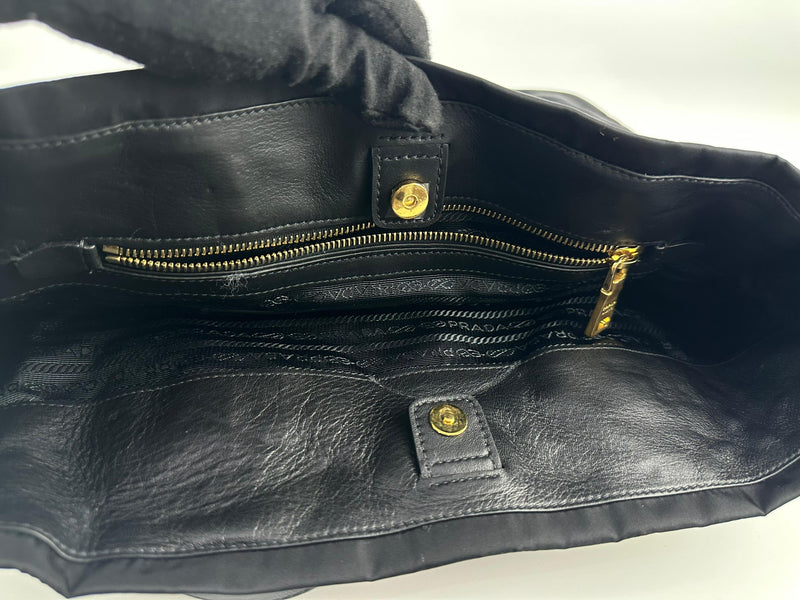 BN1902 Black Tessuto Soft Calfskin Shopping Tote