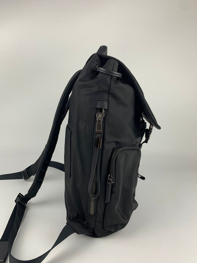 Voyageur Black Nylon Backpack