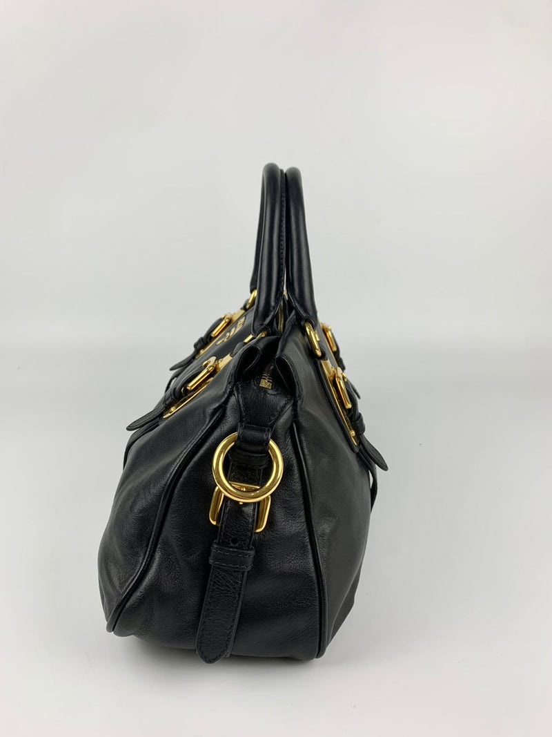 BN1903 Black Soft Calfskin 2-Way Bag