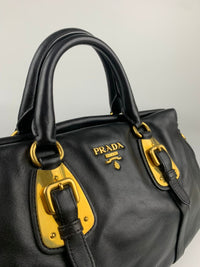 BN1903 Black Soft Calfskin 2-Way Bag