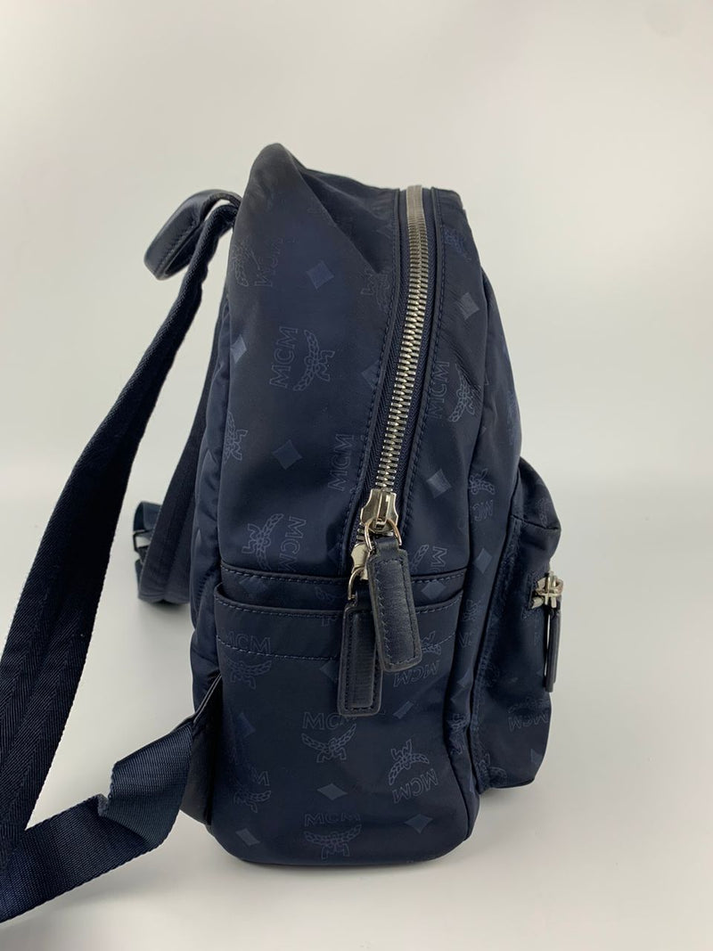 Small Dieter Teardrop Visetos Navy Blue Nylon Backpack