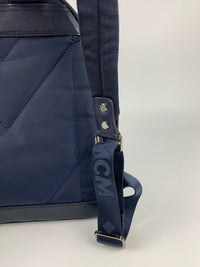 Small Dieter Teardrop Visetos Navy Blue Nylon Backpack