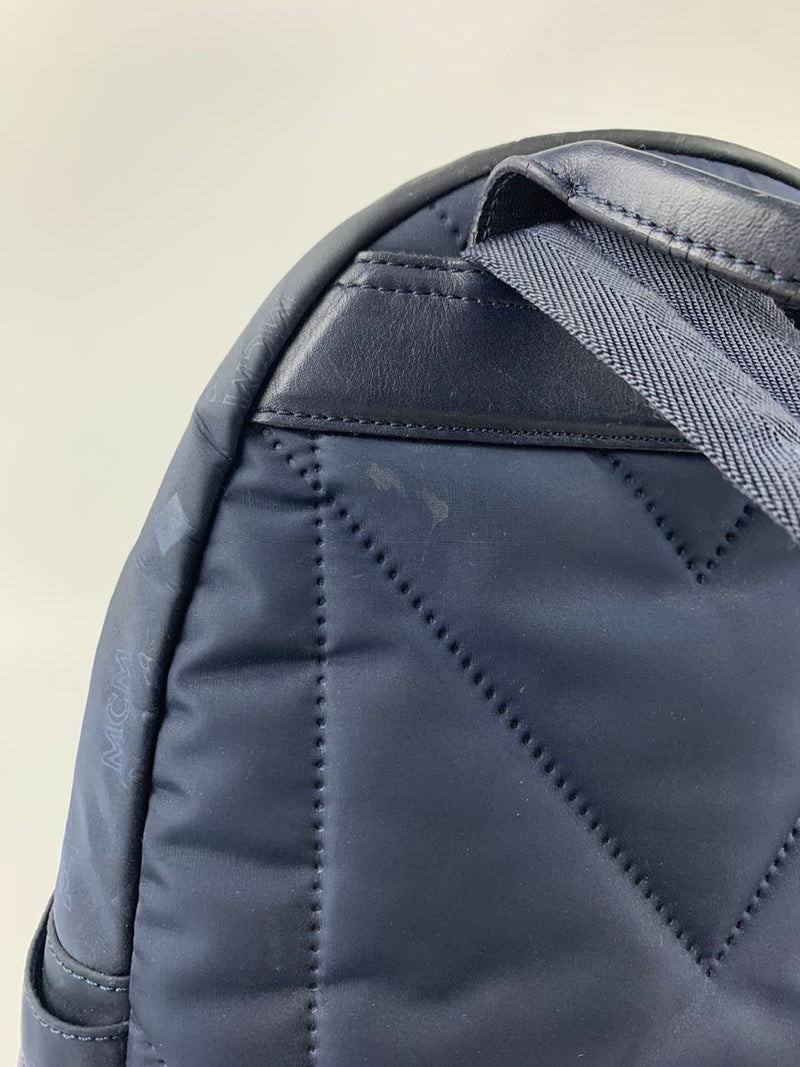 Small Dieter Teardrop Visetos Navy Blue Nylon Backpack