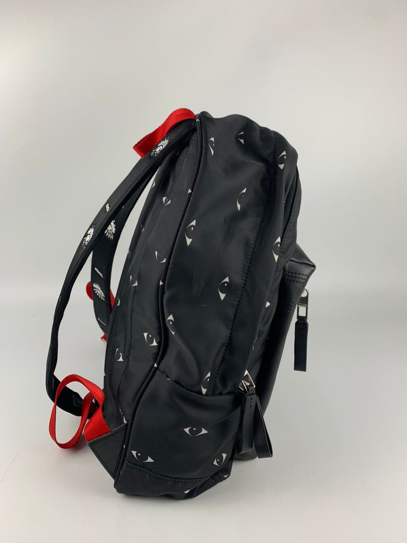 Eye Print Black Backpack