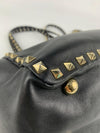 Black Small Rockstud Trapeze Tote