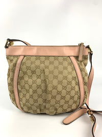 GG Beige / Pink D-Ring Crossbody Bag