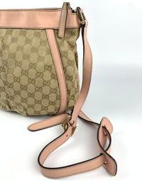 GG Beige / Pink D-Ring Crossbody Bag