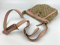 GG Beige / Pink D-Ring Crossbody Bag