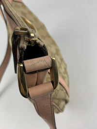 GG Beige / Pink D-Ring Crossbody Bag