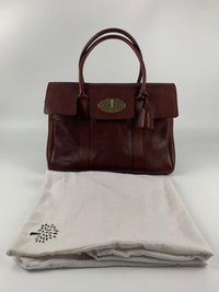 Oxblood Bayswater Pebbled Grain Satchel Bag