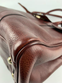 Oxblood Bayswater Pebbled Grain Satchel Bag