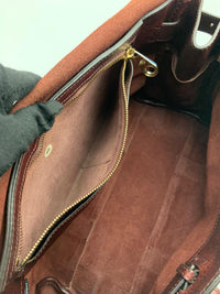 Oxblood Bayswater Pebbled Grain Satchel Bag