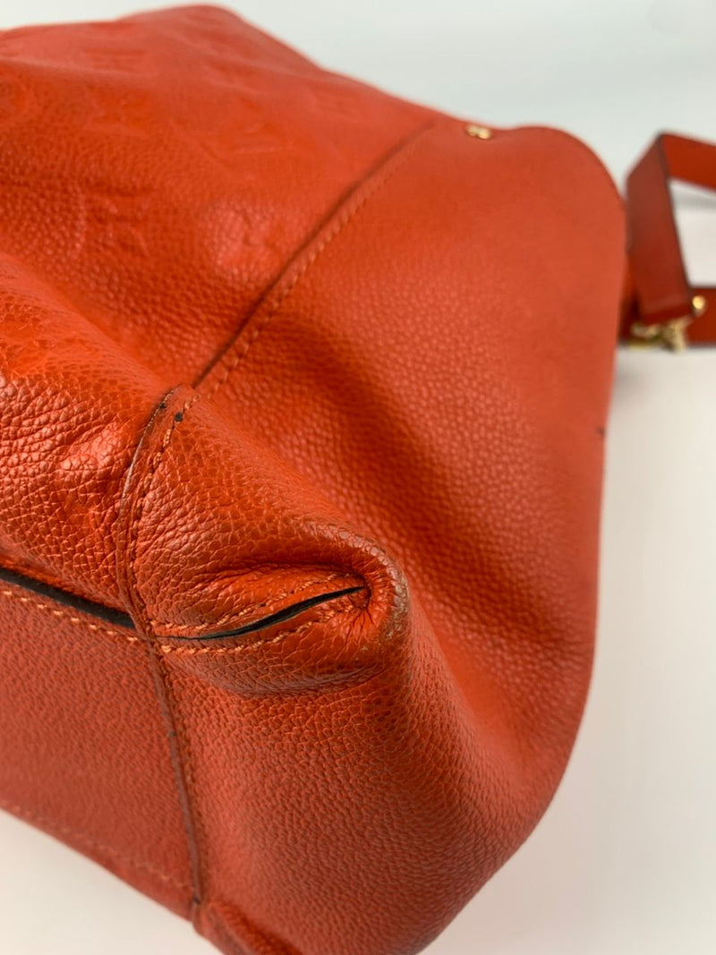 Apricot Bagatelle Monogram Empreinte Leather Bag