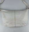 White Saffiano Leather Hobo Bag