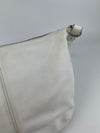 White Saffiano Leather Hobo Bag