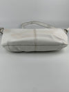 White Saffiano Leather Hobo Bag