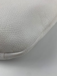 White Saffiano Leather Hobo Bag