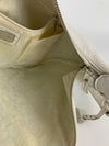 White Saffiano Leather Hobo Bag