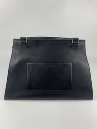 Edge Black / Beige Top Handle Calfskin Bag