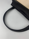 Edge Black / Beige Top Handle Calfskin Bag