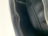 Edge Black / Beige Top Handle Calfskin Bag