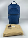 Infini Blue Neptune Damier Leather Michael NM Backpack