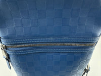 Infini Blue Neptune Damier Leather Michael NM Backpack