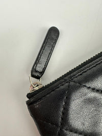 Black Large O Case Clutch in Lambskin SHW