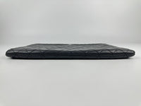 Black Large O Case Clutch in Lambskin SHW