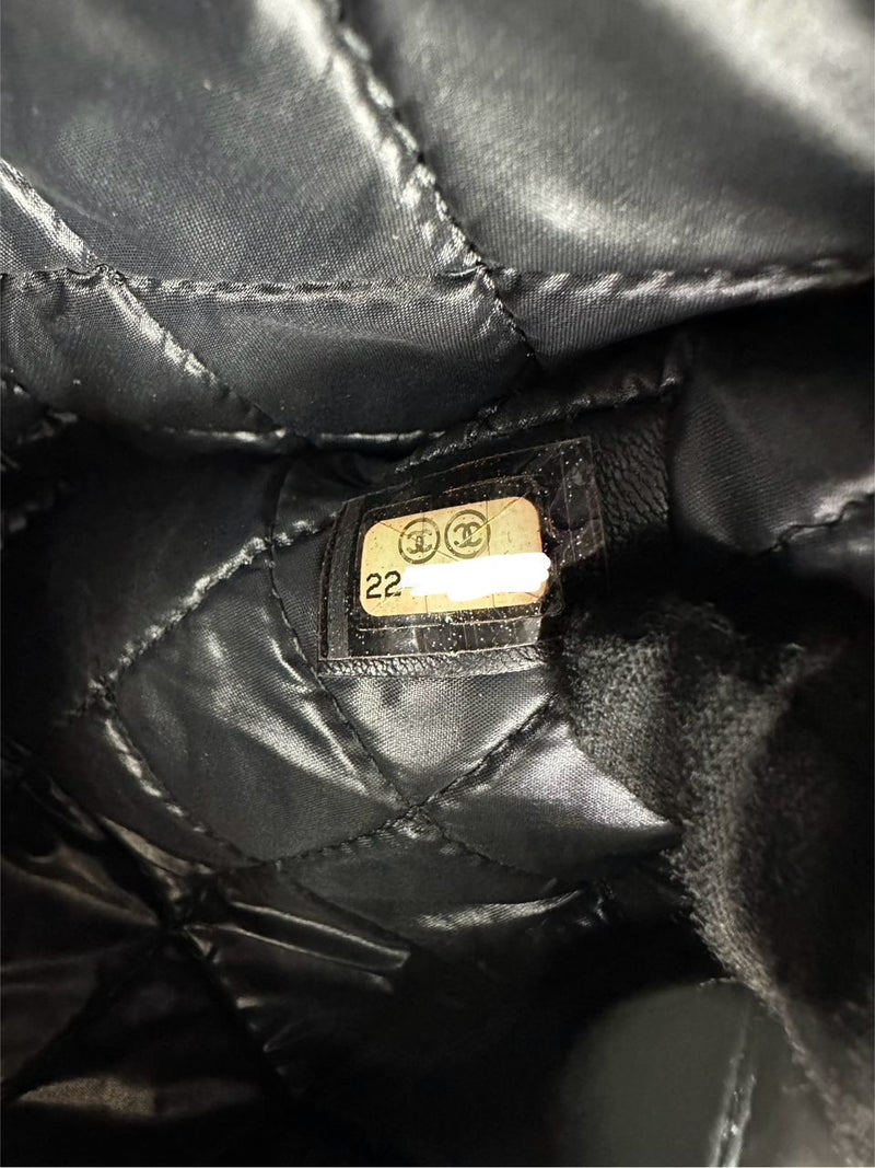 Black Large O Case Clutch in Lambskin SHW