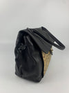 Lockme MM Black Leather and Python Bag