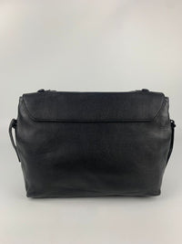 Lockme MM Black Leather and Python Bag