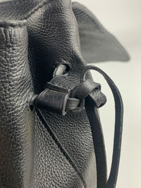 Lockme MM Black Leather and Python Bag