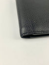 CD Icon Bifold Wallet in Black Grained Calfskin