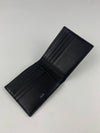 CD Icon Bifold Wallet in Black Grained Calfskin