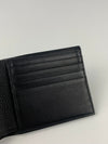 CD Icon Bifold Wallet in Black Grained Calfskin