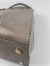 Gold Glanced Python / Pearl Grey &amp; Light Gold Soft Calf Leather Monete Shoulder Bag&nbsp;