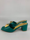 XW0S0EL3 One Stud Turquoise Heels Size 38