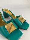 XW0S0EL3 One Stud Turquoise Heels Size 38