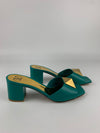 XW0S0EL3 One Stud Turquoise Heels Size 38