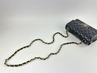 A69900 Mini Rectangular Classic Lambskin Flap Bag in Black LGHW