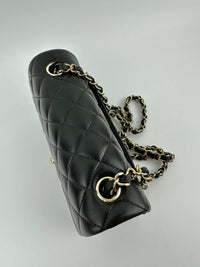 A69900 Mini Rectangular Classic Lambskin Flap Bag in Black LGHW